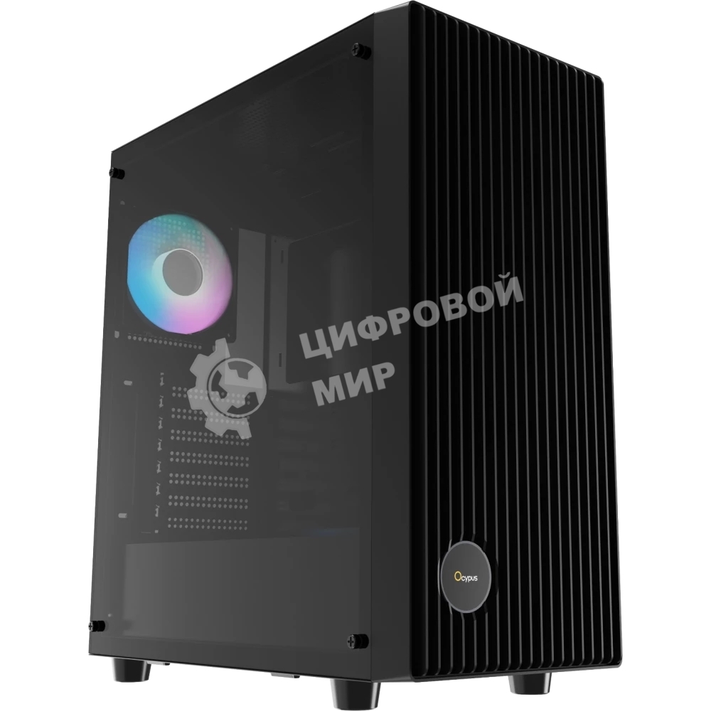 Компьютерный корпус Ocypus Gaммa C70 BK ARGB ATX/win/black/4 ARGB fans/no PSU/Tempered Glass