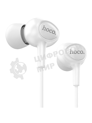 Проводные наушники Hoco M3 белый, внутриканальные, Jack 3.5 мм