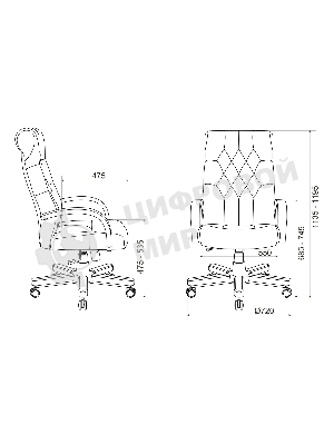 Кресло Бюрократ T-9928WALNUT Fabric Italia Green зеленый, ткань