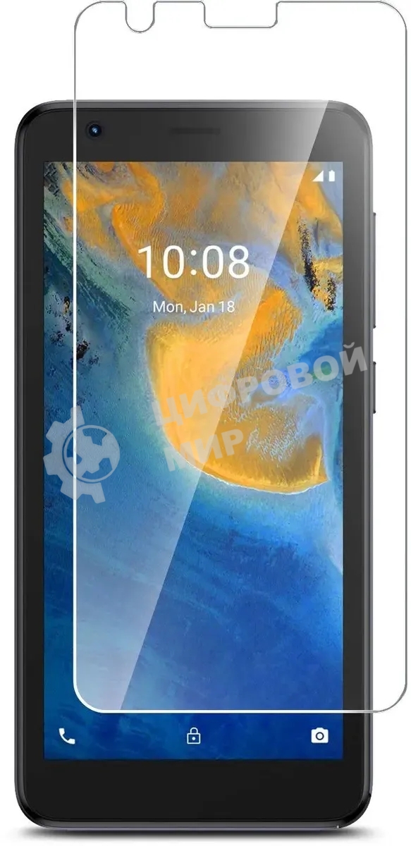 Защитное стекло для экрана BoraSCO Hybrid Glass для ZTE Blade L9 антиблик, 60 х 130 мм, 2.5D, прозрачный