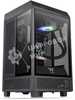 Компьютерный корпус Thermaltake The Tower 100 черный без БП ATX 2x120мм 2xUSB 3.0 1xUSB3.1 audio bott PSU