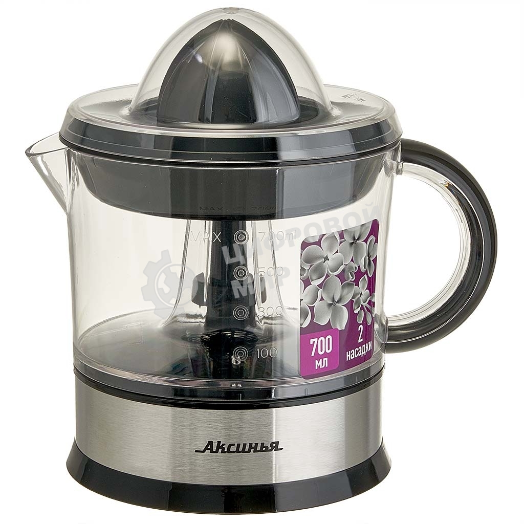 Соковыжималка АКСИНЬЯ КС-2200 чёрный, цитрусовая, 40 Вт, 700 мл, электронное, реверс