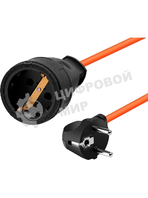 Удлинитель силовой Defender Ext2G-01-10 6А, 10 м, б/з - без рамки