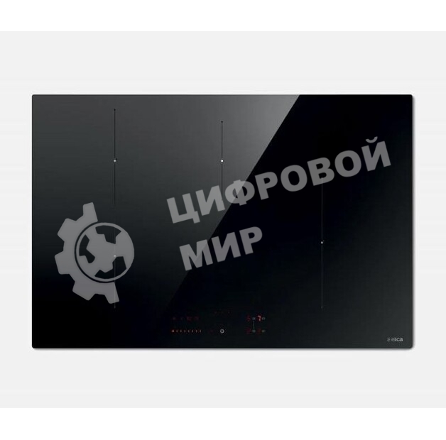 Индукционная варочная панель Elica, 80 см, сенсорное управление, 9 уровней мощности, одна Bridge zone, Booster, индикатор остаточного тепла, распознование посуды, пауза, подогрев, таймер, черный