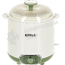 Йогуртница Kitfort KT-2005 20Вт 1б. 1500 мл белый/зеленый