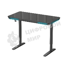 Стол компьютерный Cactus CS-EGD-BK-LED столешница закаленное стекло, черный, каркас черный