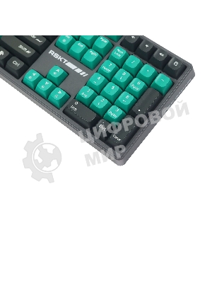 Клавиатура Raskat KM004 проводная, USB Type-A, зелёный/серый