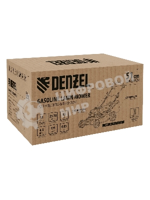 Газонокосилка бензиновая Denzel GLR-510SP-ZS, 171 см3, ширина 51 см, привод, травосборник 65 л