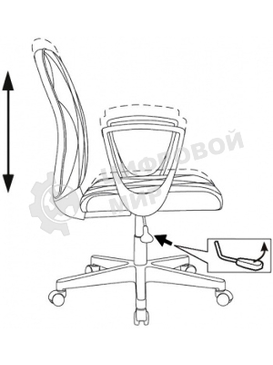 Кресло Бюрократ CH-327 черный, экокожа, 120 кг, механизм качания
