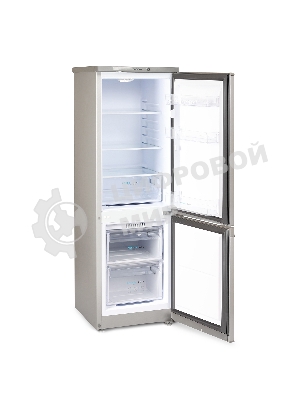 Холодильник Бирюса M418 металлик двухкамерный 125/55л морозилка снизу