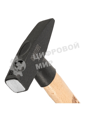 Молоток слесарный Denzel 200 г, кованый квадратный боек, буковая рукоятка