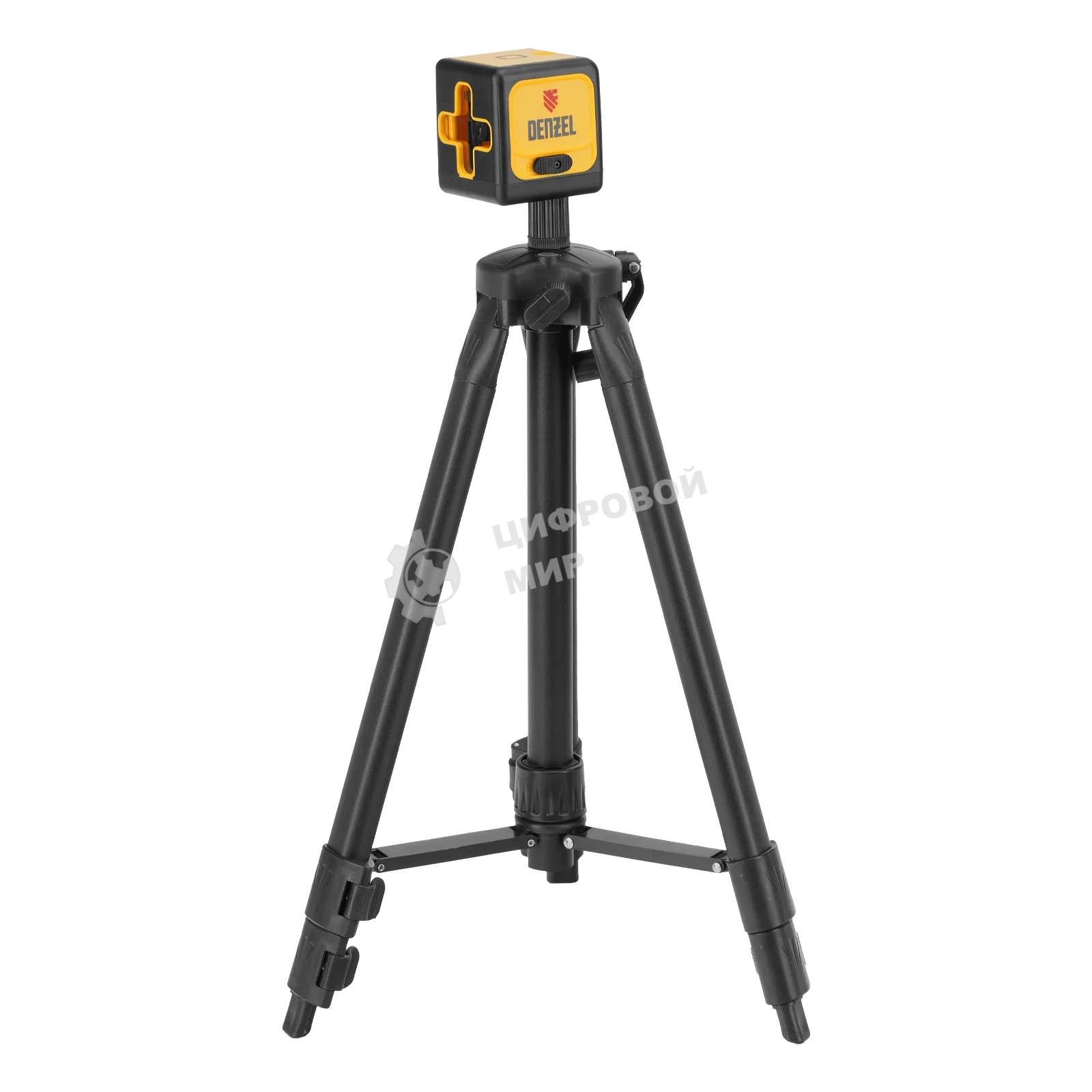 Лазерный уровень Denzel DQB-T, 30 м, зеленый луч, батарейки, штатив