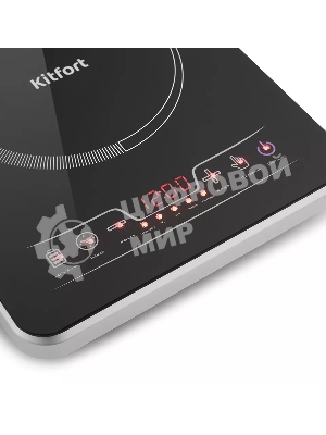 Плита настольная электрическая Kitfort КТ-102 черный, стеклокерамика