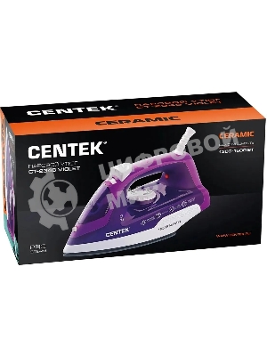 Утюг Centek CT-2348 фиолетовый, 1600 Вт, 20 г/мин, 80 г/мин, 200 мл