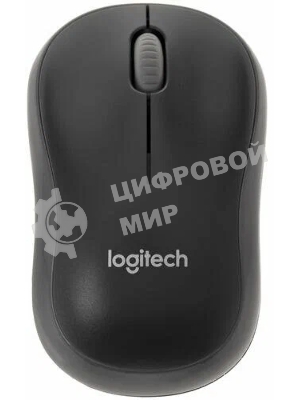 Мышь беспроводная Logitech M186 черный/серый, 1000 dpi, радиоканал, USB, кнопки - 3