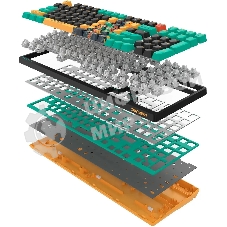 Клавиатура проводная A4Tech Bloody AT98 Renegade USB черный/зеленый