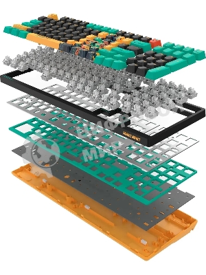 Клавиатура проводная A4Tech Bloody AT98 Renegade USB черный/зеленый