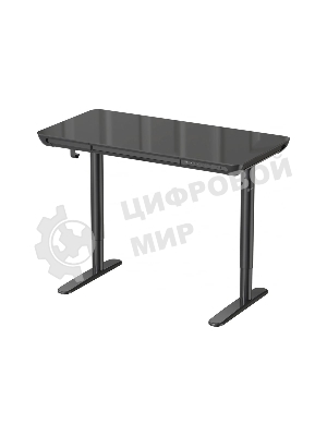 Стол компьютерный Cactus CS-EGD-BK-LED столешница закаленное стекло, черный, каркас черный