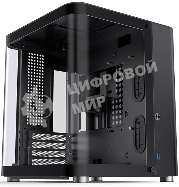 Корпус без блока питания Корпус JONSBO TK-1 Black 2.0 MATX без БП, mini-ITX, micro-ATX, черный