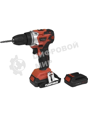 Дрель-шуруповерт Парма ДША-02А-1512/2Li, 12 В, 2 Ач, 23 Нм, бесщеточный
