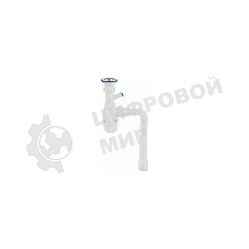 Сифон ЭЛИТ для моек и раковин 1'1/2 x 40/50 мм с нержавеющей чашкой 70 мм, гофротрубой L800 мм и с отводом для стиральной или посудомоечной машины