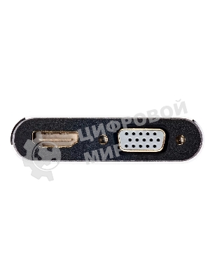USB-концентратор USB3.1 TypeCm -->HDMI+USB3.0+PD+VGA Alum Grey 4K@30Hz, Telecom TUC055