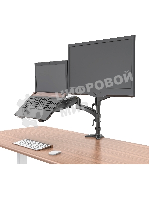 Кронштейн для монитора/ноутбука Cactus CS-VM-LH08-BK черный 13