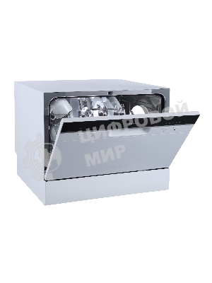 Посудомоечная машина Бирюса DWC-506/5 W, белый, 55 см, 6 компл., 49 дБ, класс A+