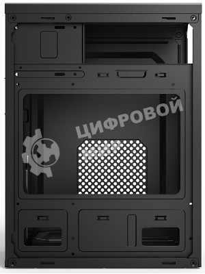 Компьютерный корпус CBR mATX Minitower MX10, c БП PSU-ATX450-08EC (450W/80мм), 2*USB 2.0, HD Audio+Mic, черный