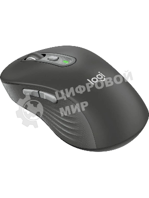 Мышь беспроводная Logitech M750 L Large графитовый, 4000 dpi, радиоканал, Bluetooth, USB, кнопки - 5