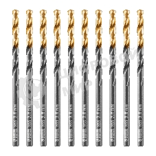 Сверло по металлу Denzel 3,8 мм, HSS-Tin, Golden Tip, 10 шт.