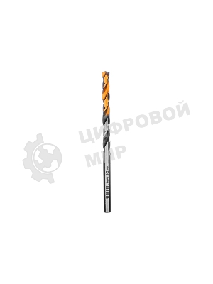 Сверло спиральное по металлу Denzel 4,2 x 75мм, Р6М5, Golden Tip, многогранная заточка