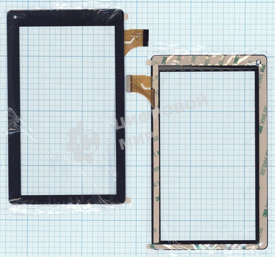 Сенсорное стекло (тачскрин) CLV70137A, черное