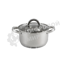 Кастрюля MALLONY Mediano нержавеющая сталь, со стеклянной крышкой, 2,6 л, d-18