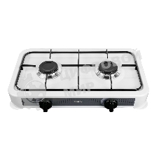Плита настольная газовая Centek CT-1524 белый, 3.4 кВт, газ, конфорки - 2, эмаль, поворотные переключатели
