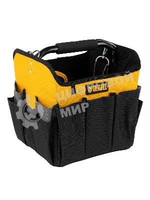 Переноска для инструмента Denzel 260х240х300 мм, 22 кармана, наплечный ремень