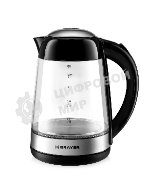 Чайник электрический BRAYER BR1012BK, 2200 Вт, 1.7 л