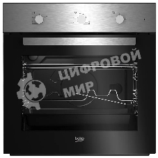 Газовый духовой шкаф Beko BBIGT21100X с откидным электрическим грилем; автоматический электроподжиг; поворотные переключатели; металлические направляющие; объем - 72л; 3 стекла дверцы; 1 решетка; 1 противень; вертел. Цвет нержавеющая сталь; Материал панели управления Металл	нержавеющая сталь