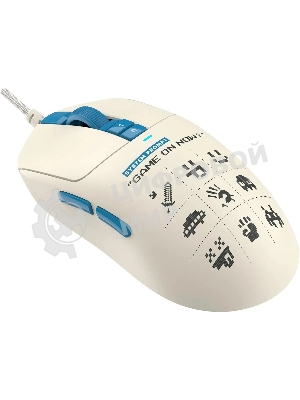 Мышь проводная A4Tech Bloody W72 Ultra Pixels Blue рисунок/бежевый/голубой, 20000 dpi, USB, кнопки - 7
