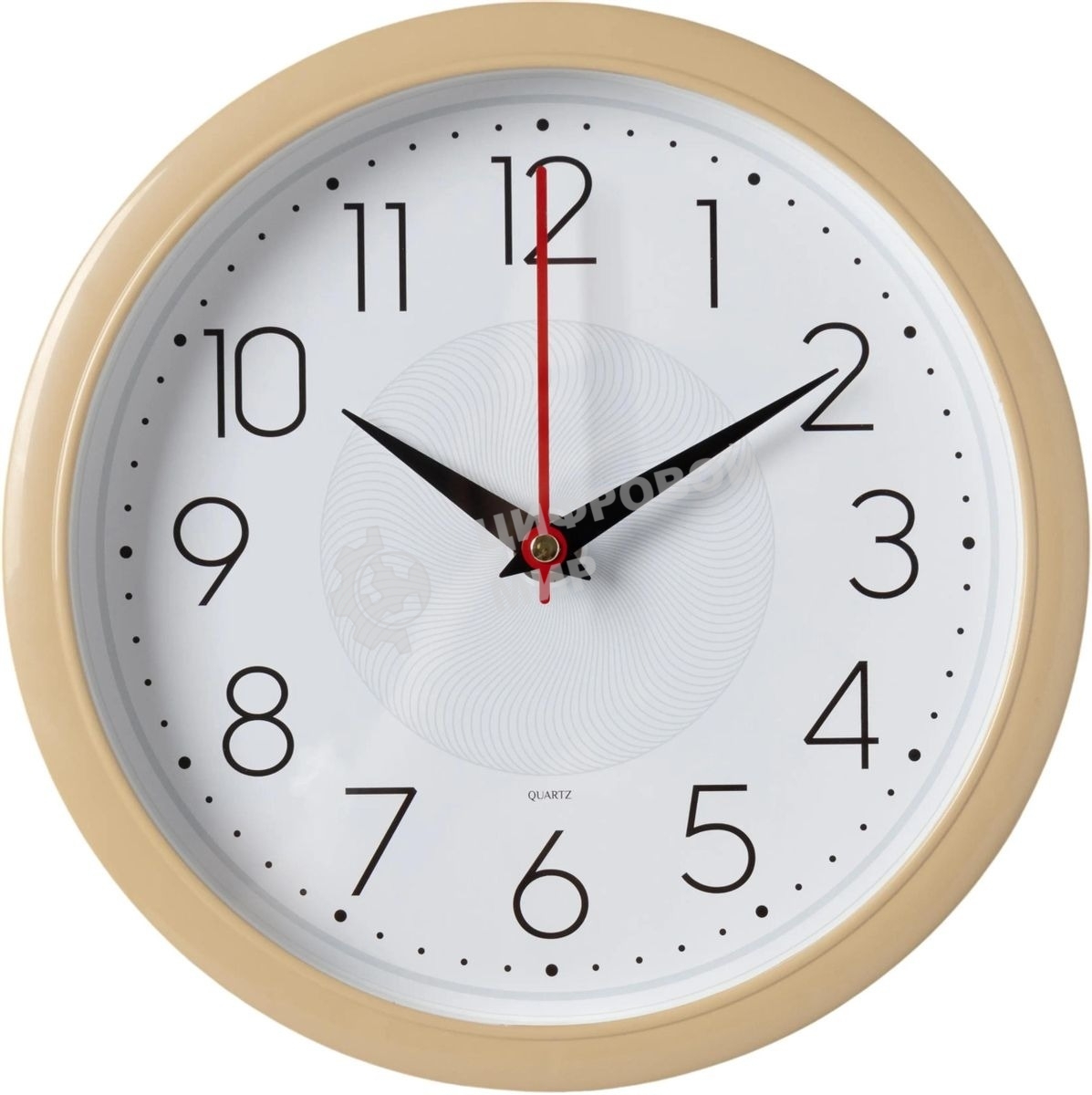 Часы настенные аналоговые Бюрократ WALLC-R83P D22 см белый/бежевый