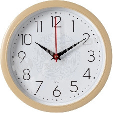 Часы настенные аналоговые Бюрократ WALLC-R83P D22 см белый/бежевый