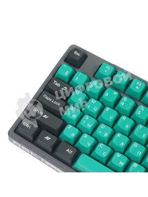 Клавиатура Raskat KM004 проводная, USB Type-A, зелёный/серый