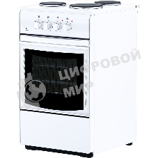 Плита электрическая Flama AE 1304 W белый, конфорок 3 шт, духовка 50 л, 50 см x 85 см x 60 см
