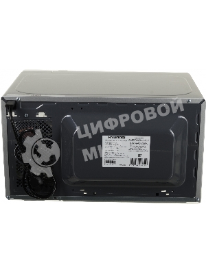 Микроволновая печь Hyundai HYM-D3002 серебристый, 20 л, 700 Вт, переключатели - кнопки, поворотный механизм