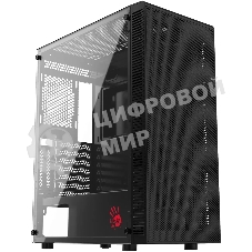 Компьютерный корпус Bloody BD-CC115 черный без БП ATX 8x120мм 1xUSB 2.0 1xUSB 3.0 audio bott PSU