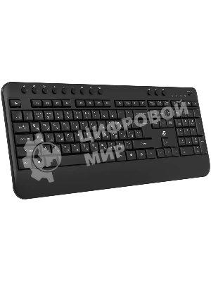 Клавиатура Oklick K257W беспроводная, радиоканал, чёрный