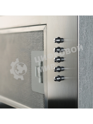 Встраиваемая вытяжка MONSHER ANGERS 60 Acier, ширина 60 см, отвод/рециркуляция, 500 м3/час, механическое кнопочное управление, 3 скорости, светодиодное освещение 1х5 Вт, металлические жироулавливающие фильтры, угольный фильтр KFY (опция), уровень шума 45 дБ, нержавеющая сталь ПРОМО