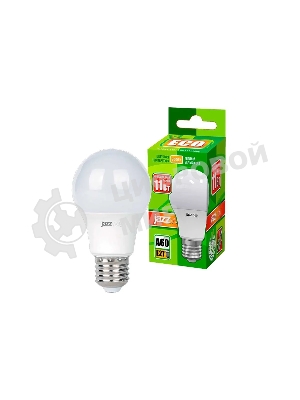 Лампа светодиодная JazzWay PLED-ECO/SE-A60 11Вт грушевидная 3000К теплый белый E27 840лм 230В