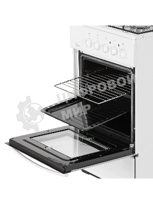 Плита комбинированная Flama RK 23-105 W белый, конфорок 4 шт, духовка 50 л, 50 см x 85 см x 60 см