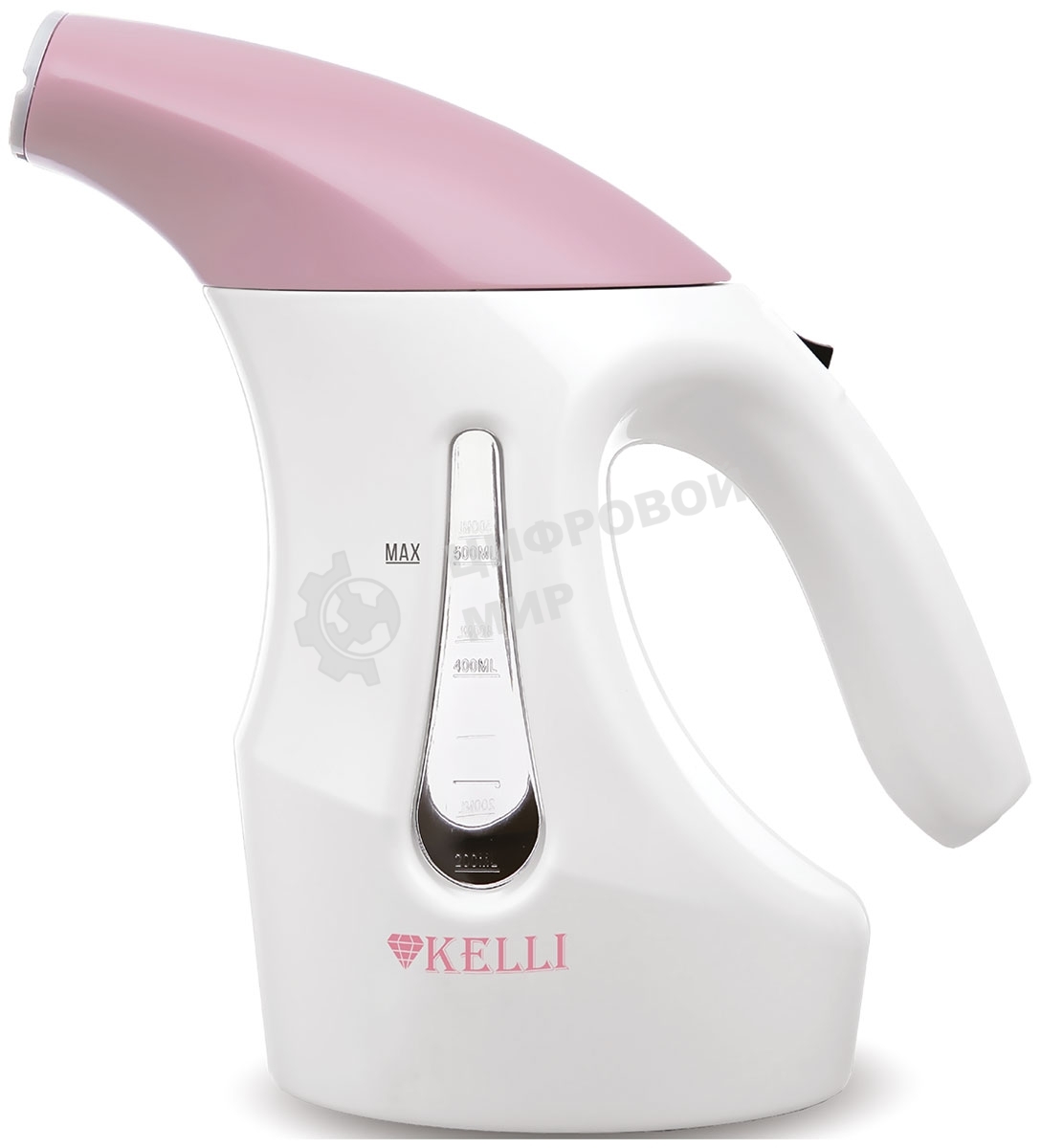 Отпариватель Kelli КL-312 белый/розовый, 1800 Вт, 20 г/мин, 500 мл